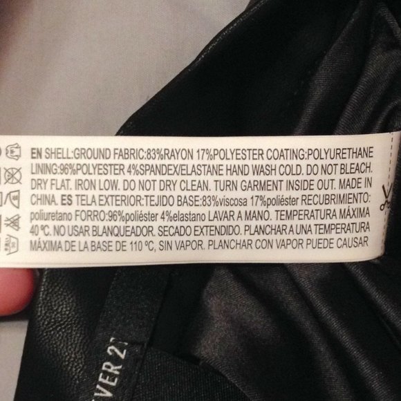 Forever 21 Faux Vegan Leather Black Studded Mini Skirt Size S - Picture 8 of 9